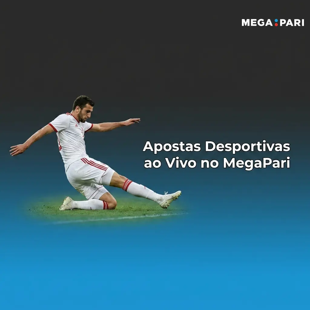 Interface de apostas desportivas ao vivo no MegaPari com odds em tempo real e estatísticas de futebol e ténis