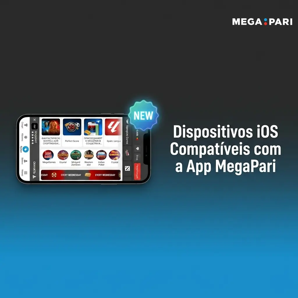 Dispositivos iOS compatíveis com a app MegaPari, incluindo modelos iPhone e iPad suportados