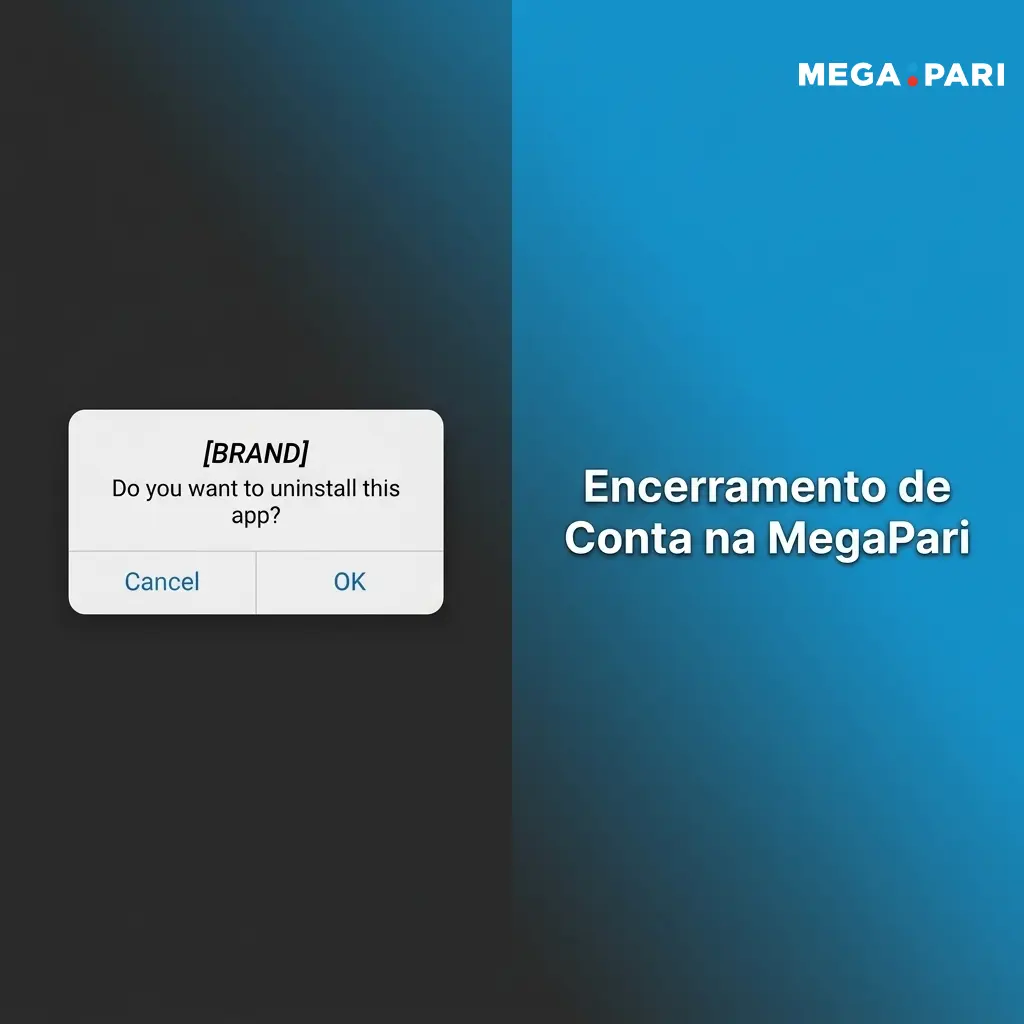 Jogador a solicitar encerramento de conta na MegaPari através das definições de conta no site oficial
