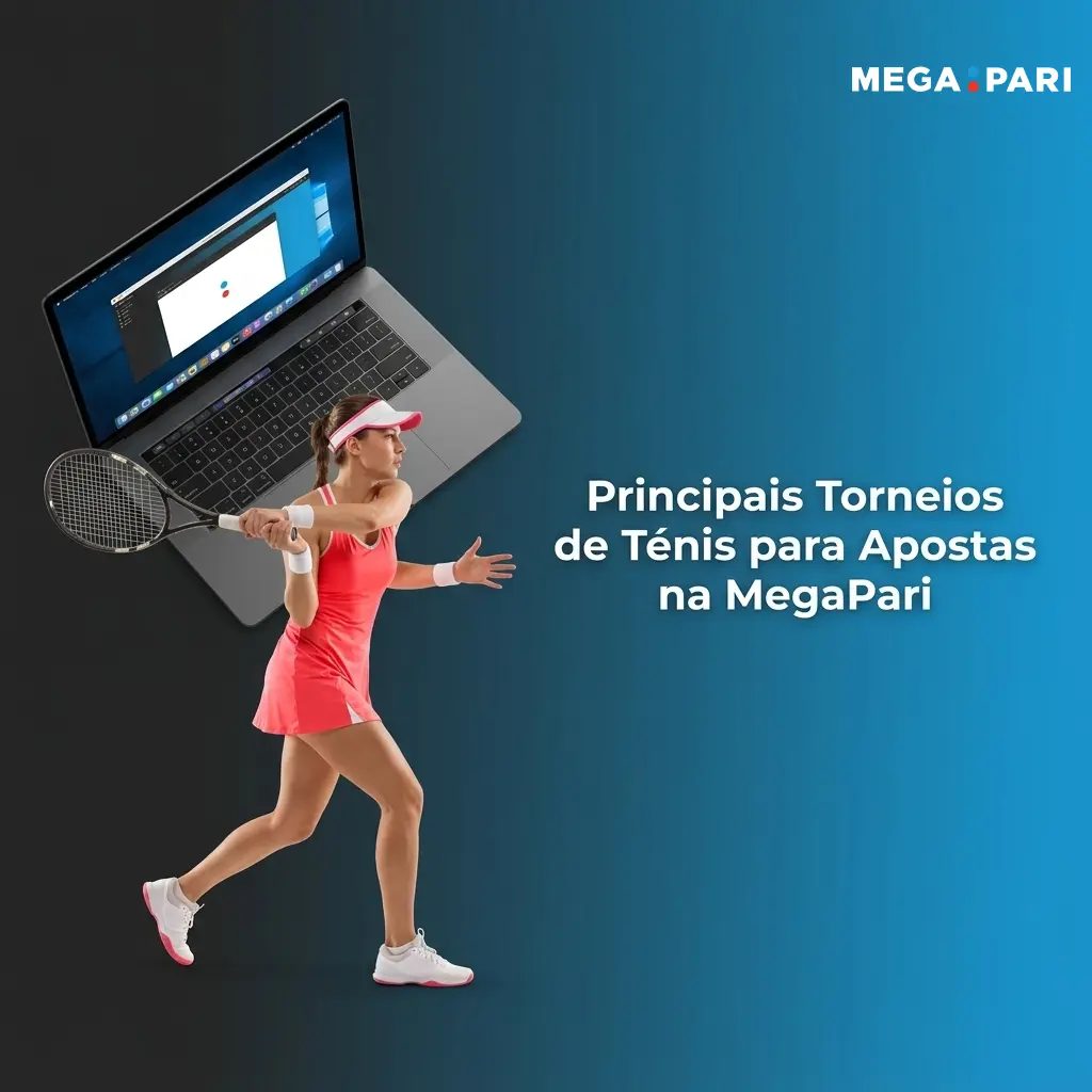 Principais torneios de ténis para apostas na MegaPari, incluindo Grand Slams ATP e WTA