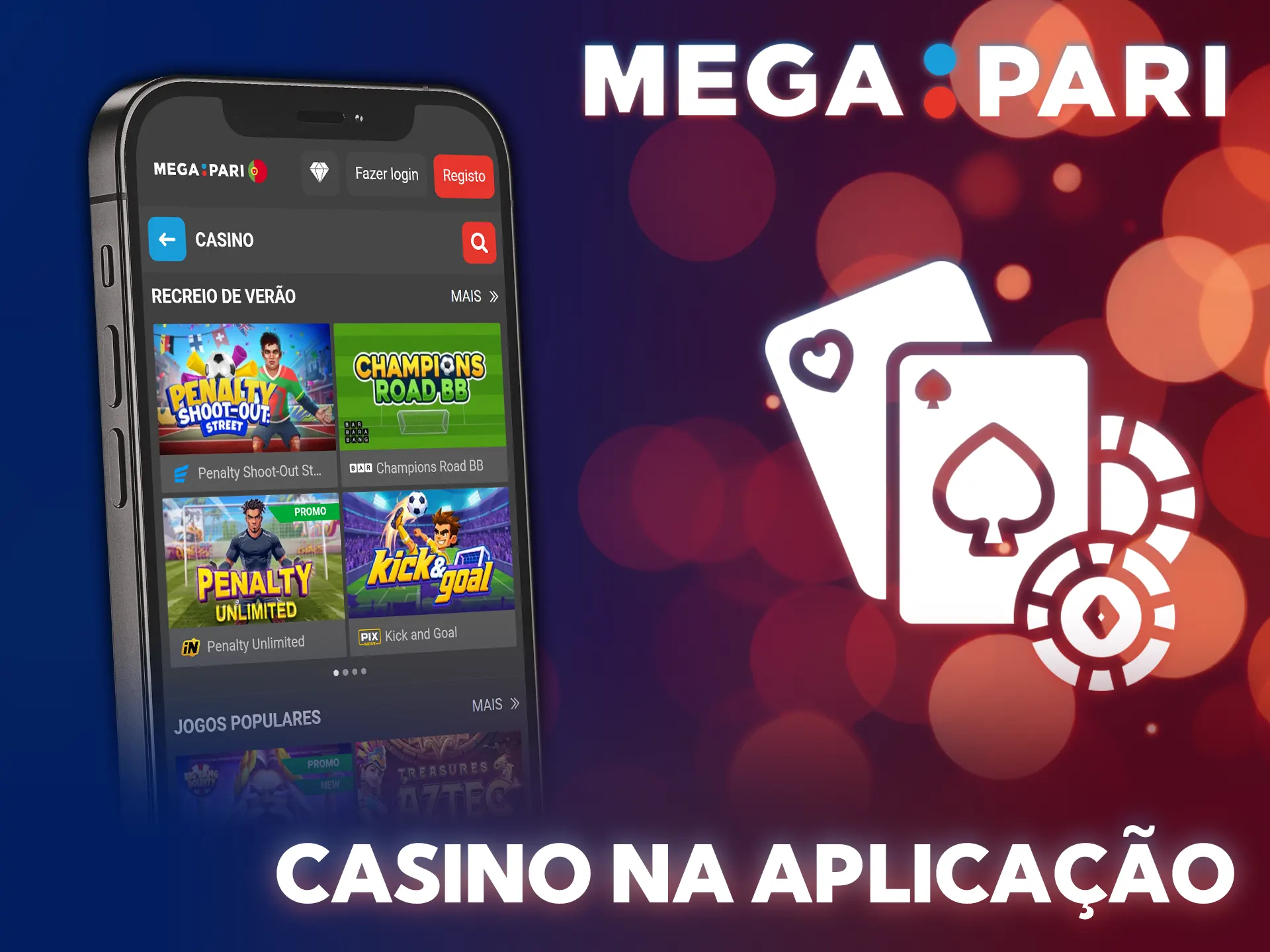 Descobre jogos emocionantes no casino da tua app MegaPari hoje.
