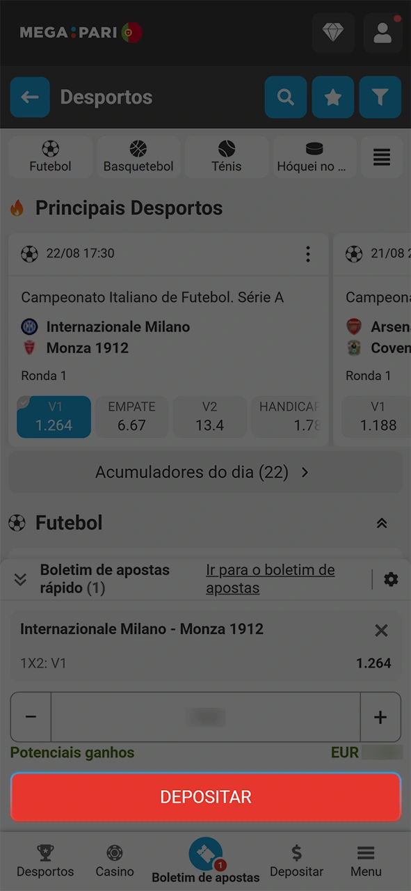 Confirma o teu palpite ao apostar na incrível aplicação MegaPari.