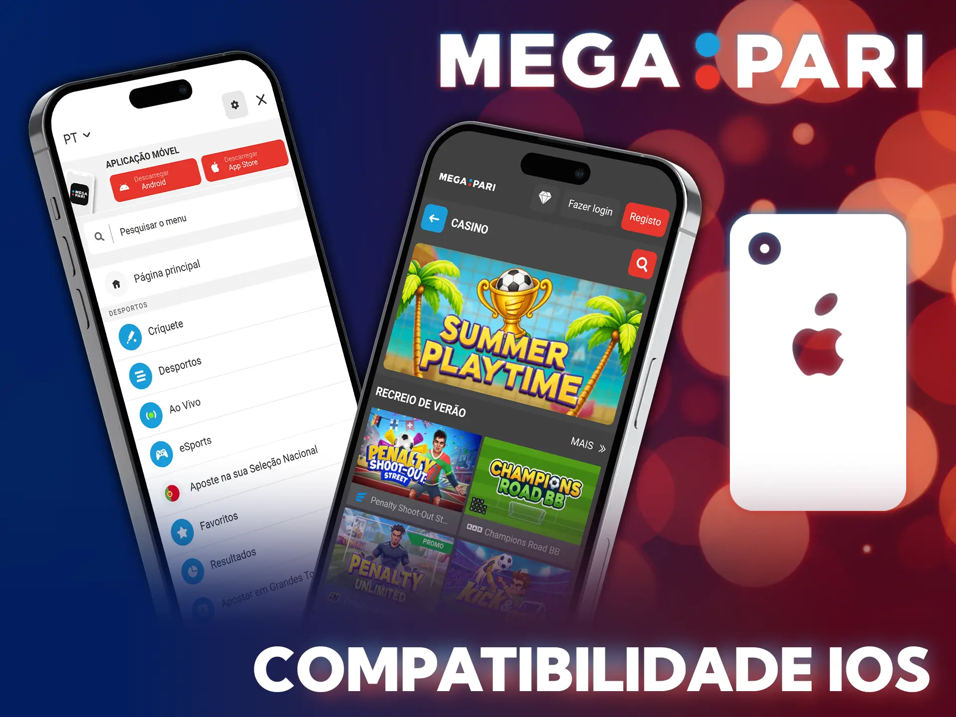 Joga agora na app MegaPari através do teu telemóvel ios suportado.