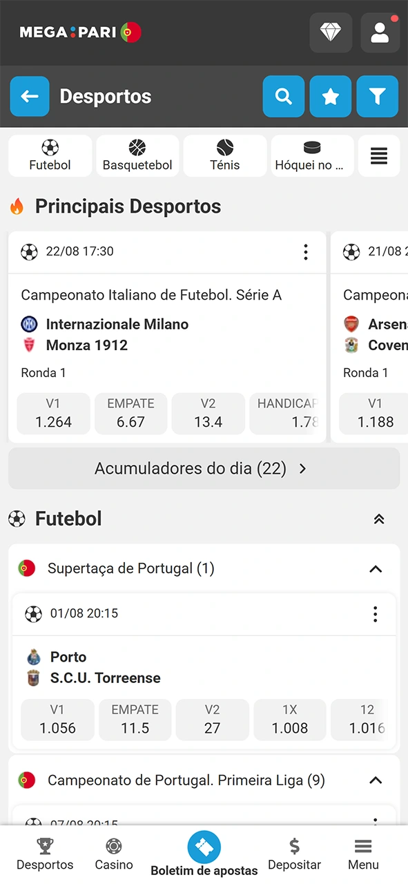 Utilize esta conta para ganhar nas apostas desportivas do MegaPari.