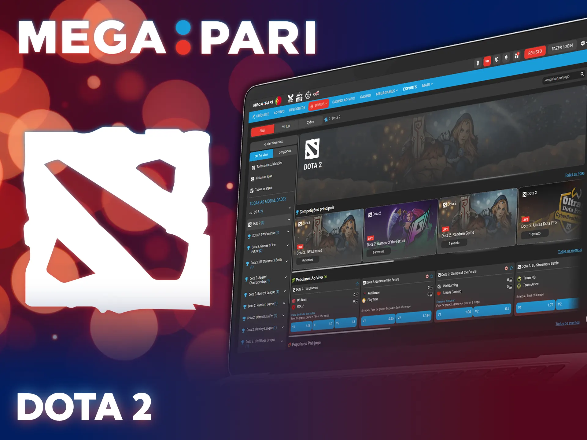 Aposta em Dota 2 e ganha com este famoso esports na MegaPari.