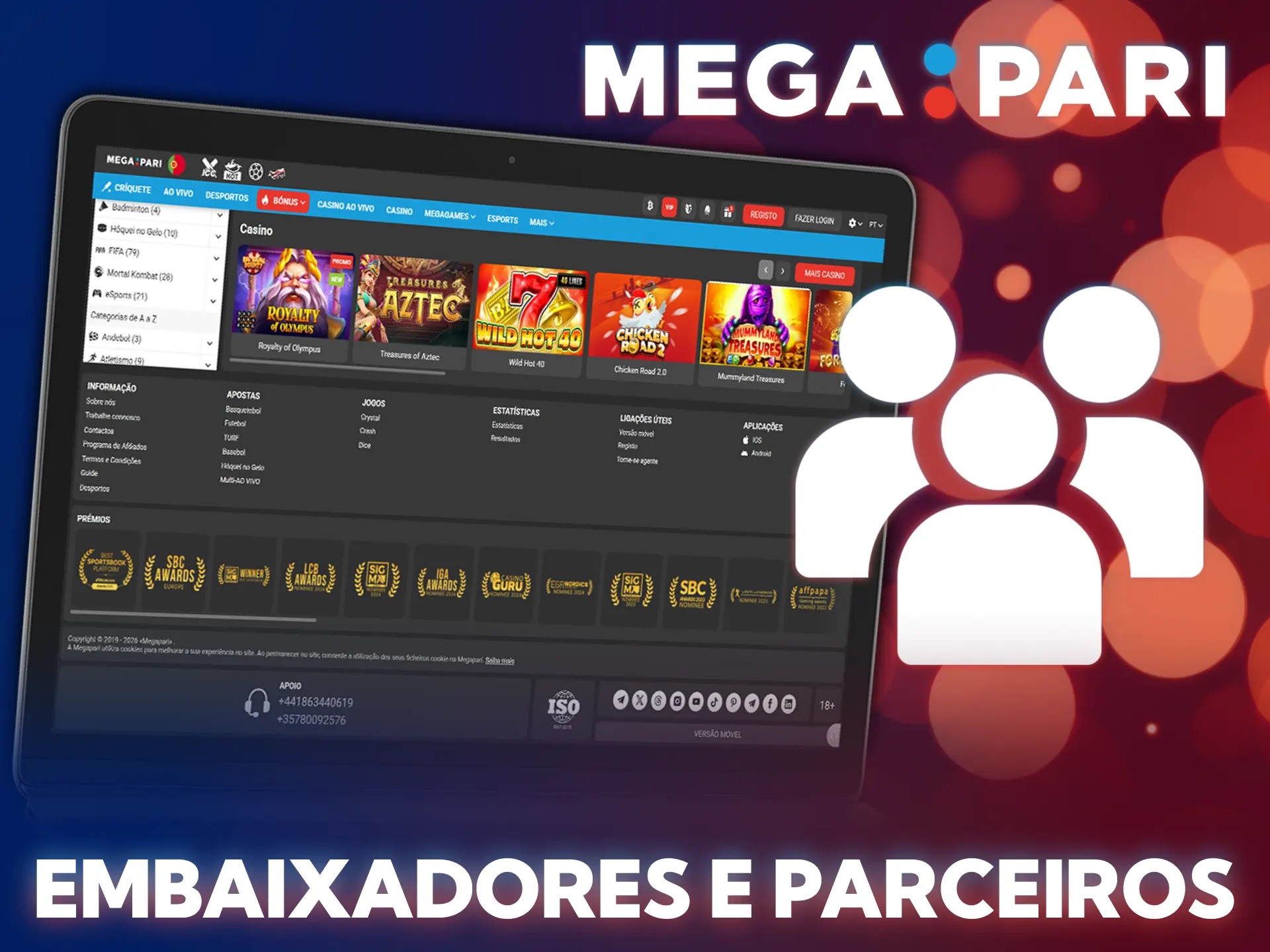Conheça os parceiros do MegaPari e junte-se a esta grande comunidade.