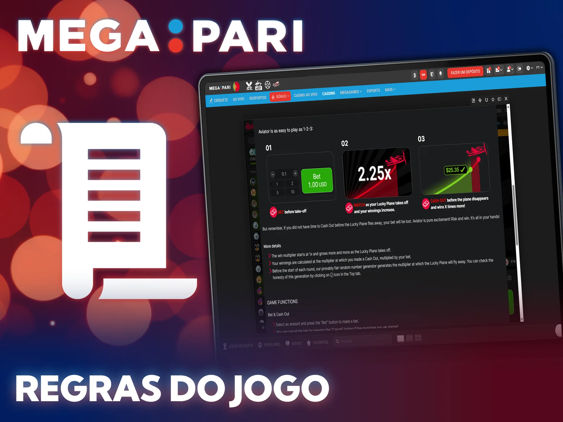 Aprenda as regras essenciais antes de fazer apostas no Aviator da MegaPari.