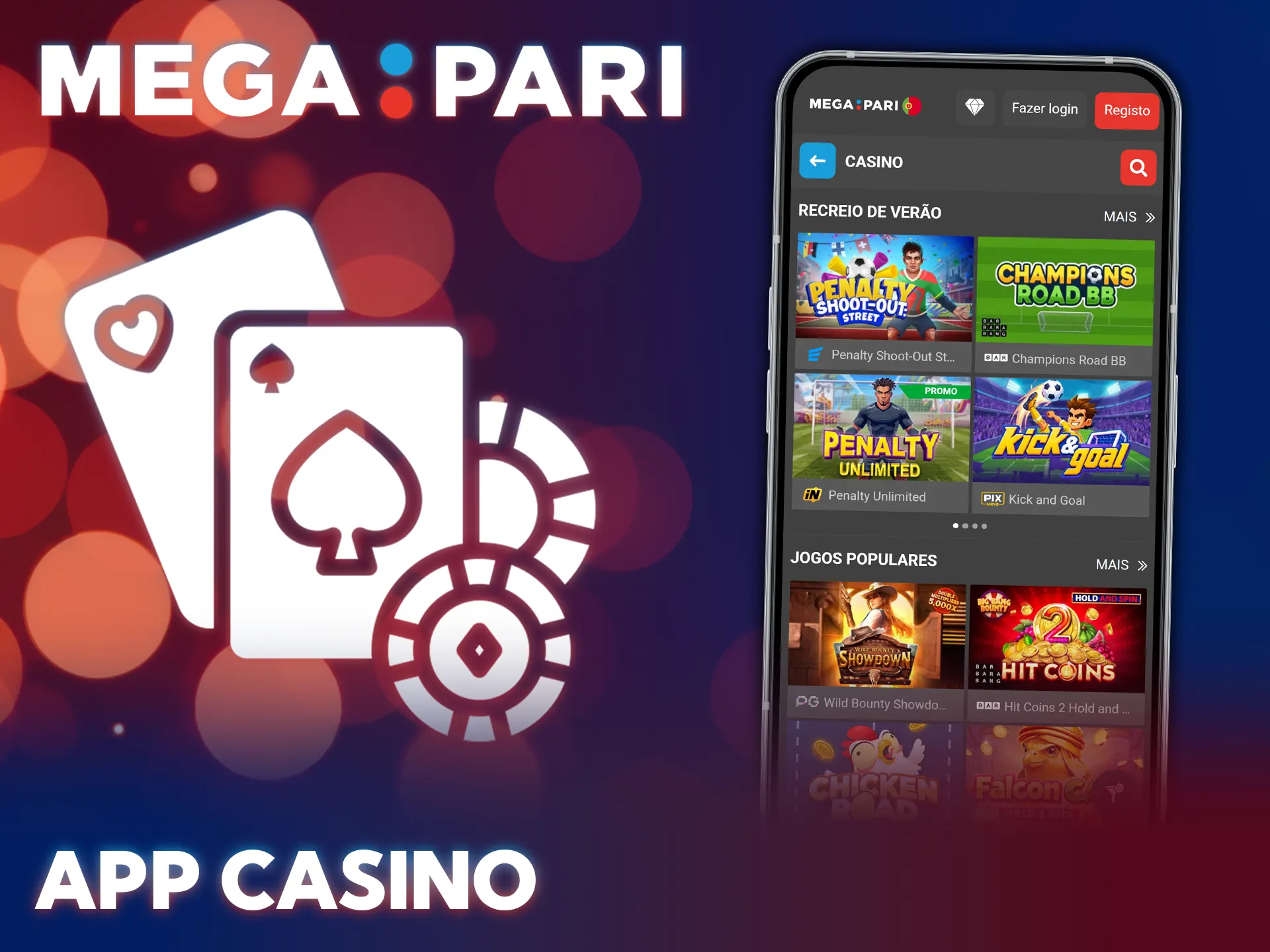 Descarregue a aplicação do casino MegaPari e aposte de qualquer lugar.