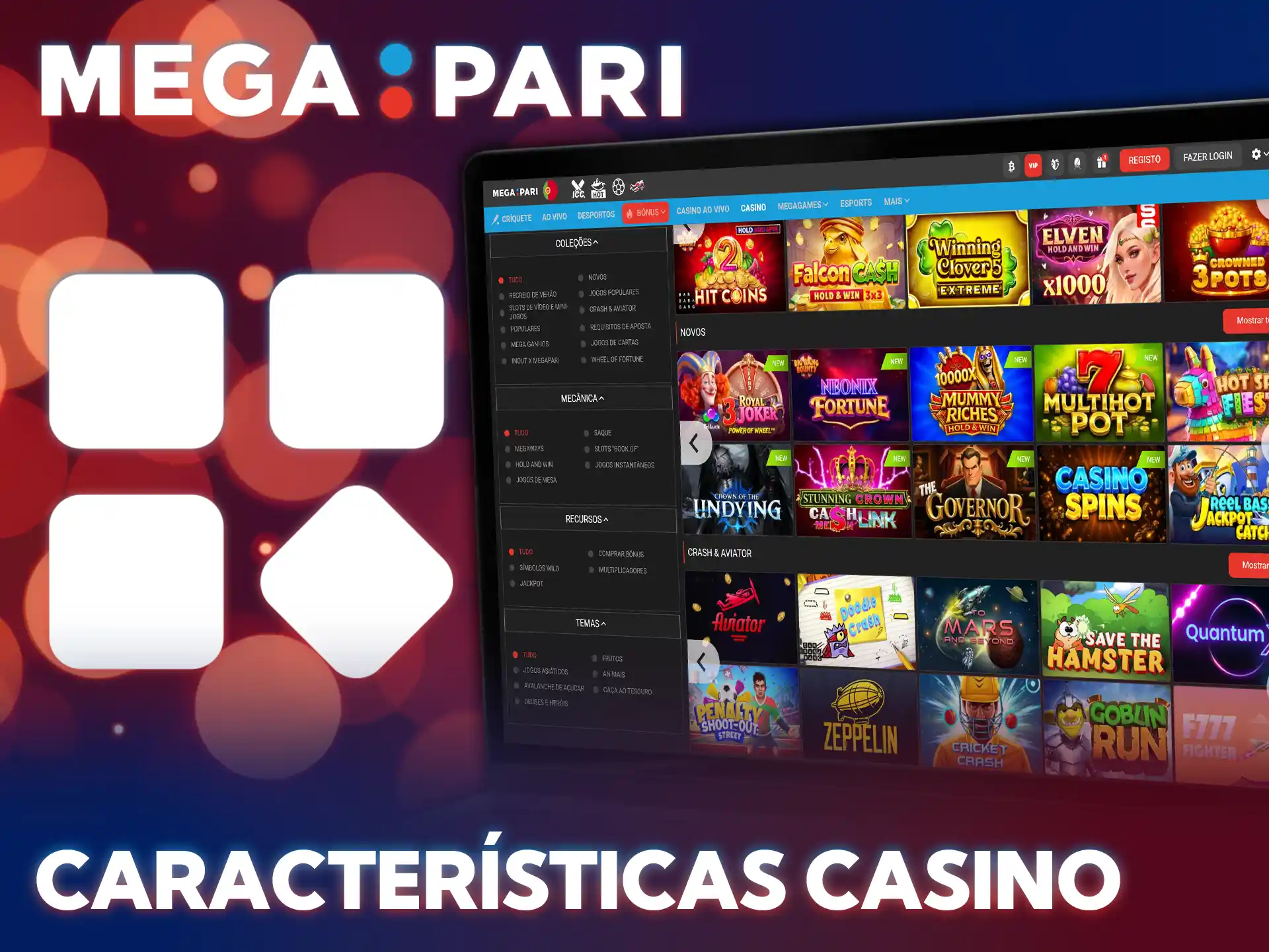 Descubra as fantásticas vantagens do casino MegaPari em Portugal e registe-se.