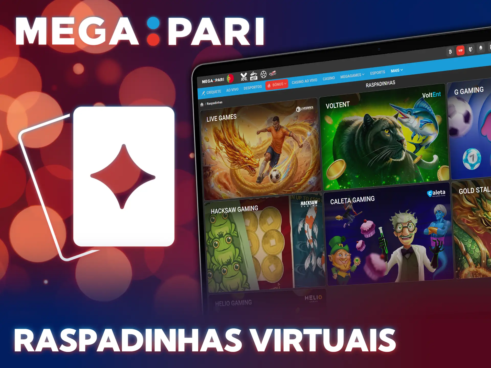 Revele prémios instantâneos nestes jogos de raspadinhas no casino MegaPari.