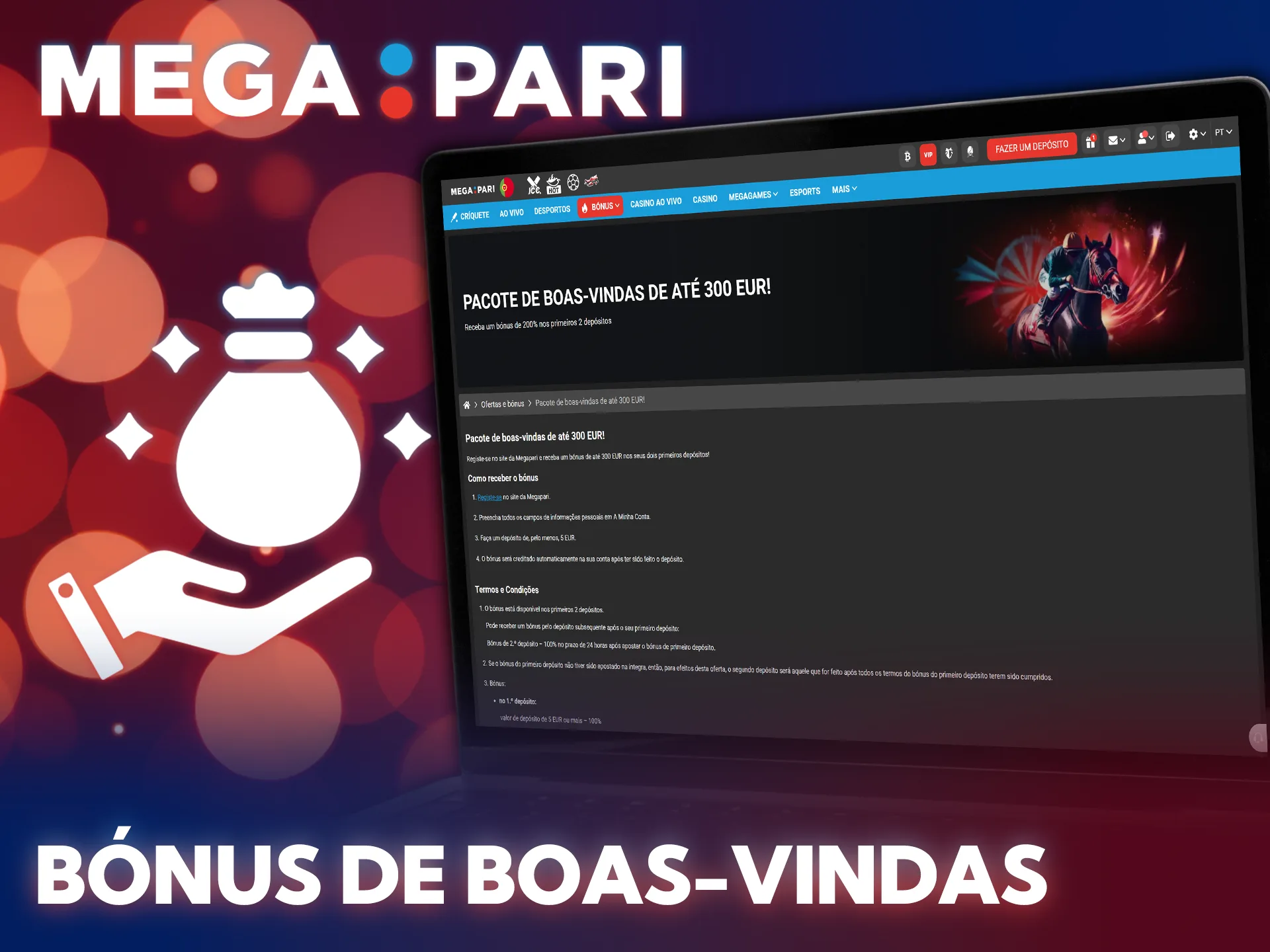 Receba recompensas para novos jogadores usando os métodos de pagamento MegaPari.