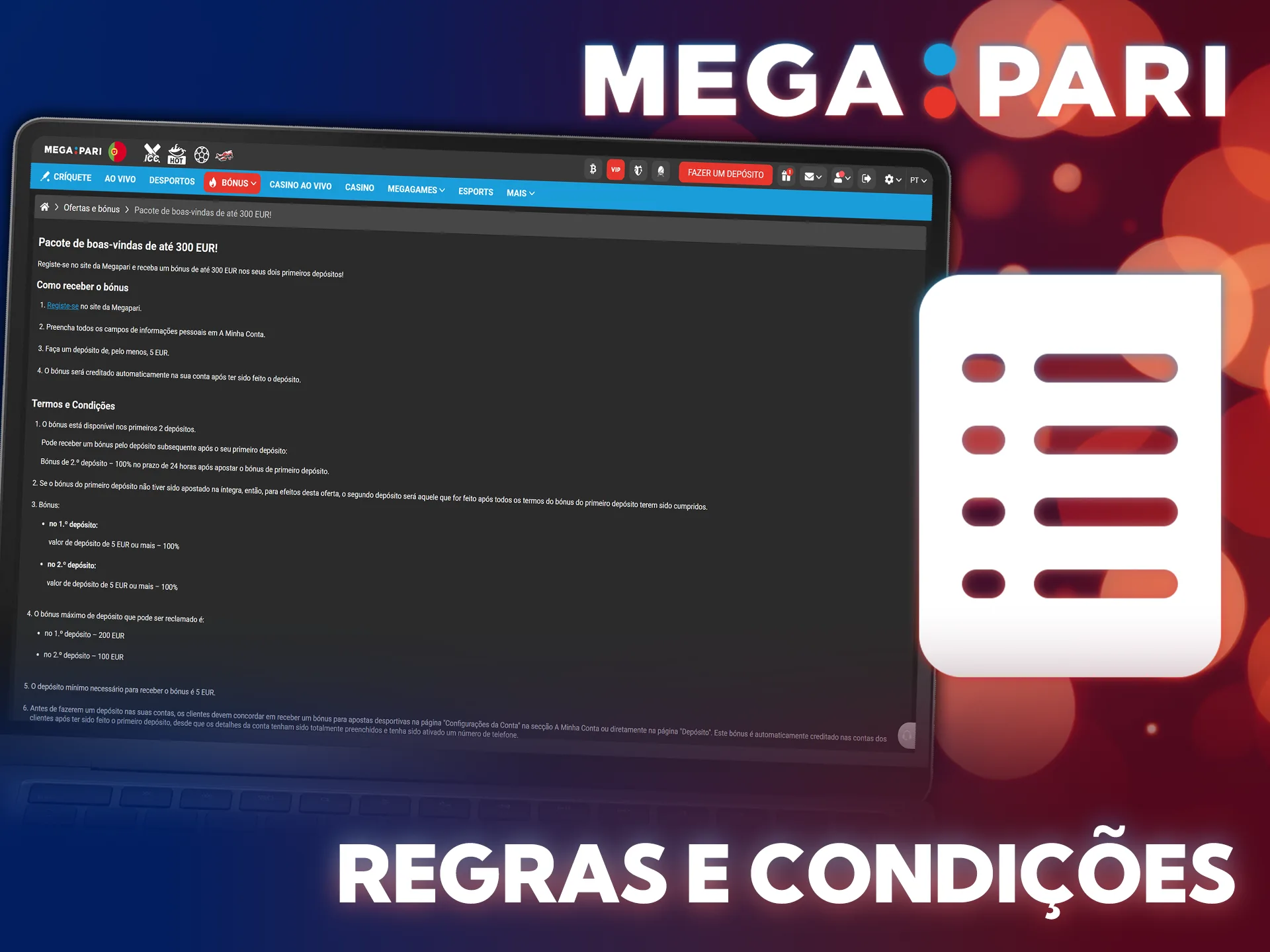 Conheça as normas e utilize os métodos de pagamento da MegaPari.
