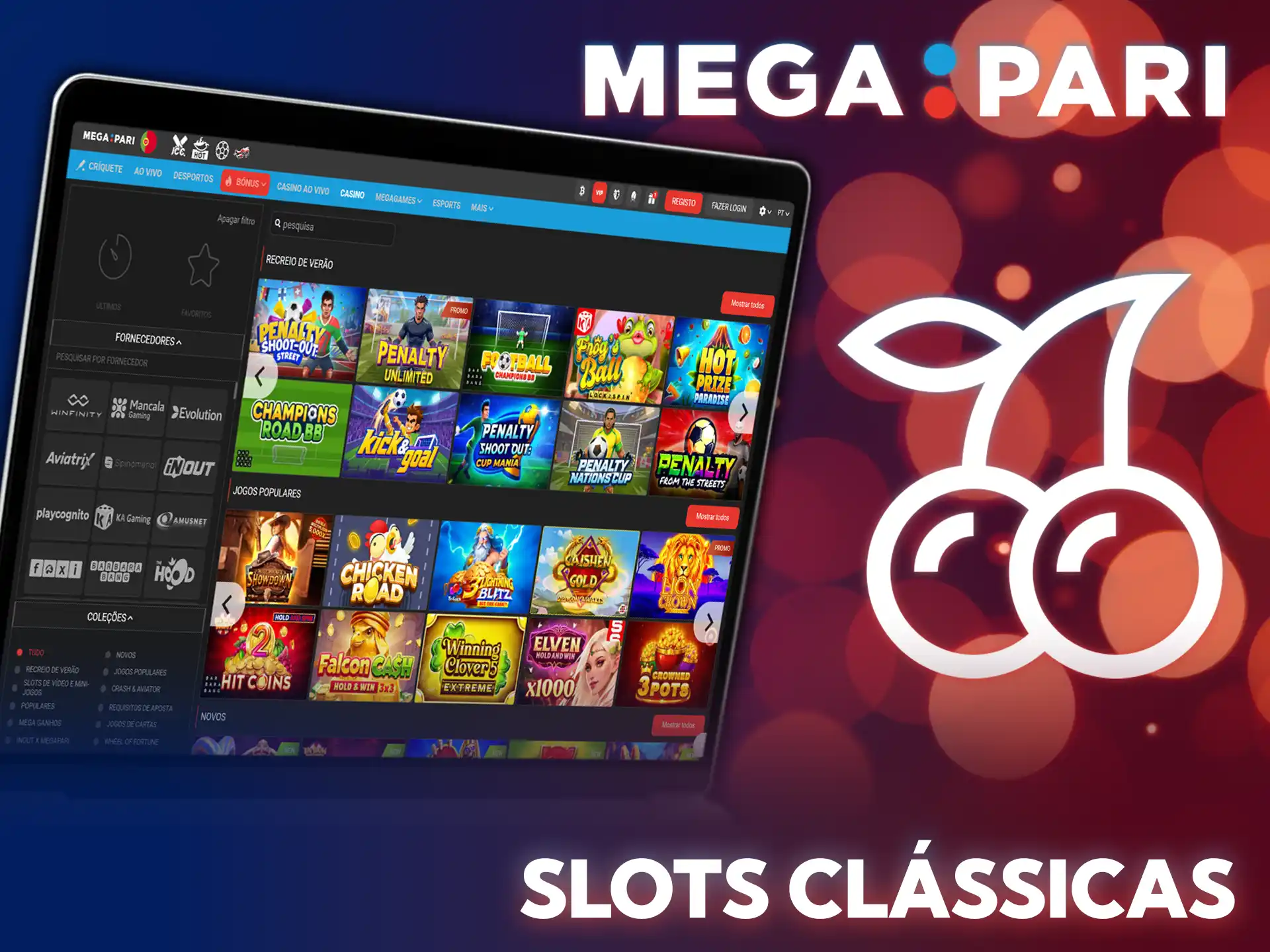 Divirta-se com as slots clássicas tradicionais no casino da MegaPari.