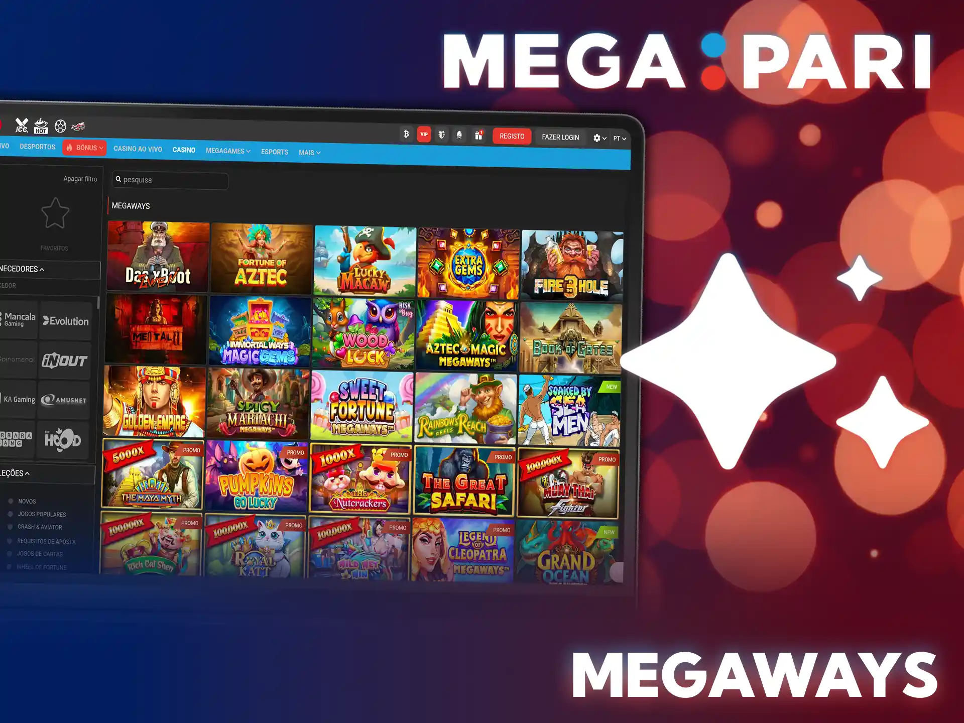Gire as emocionantes slots megaways na MegaPari para obter grandes vitórias.